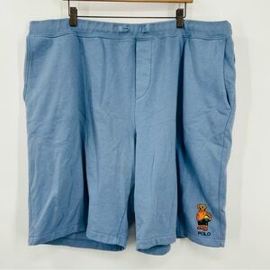 Polo Ralph Lauren Men’s Blue Beach Bear Fleece Shorts 2XLT
